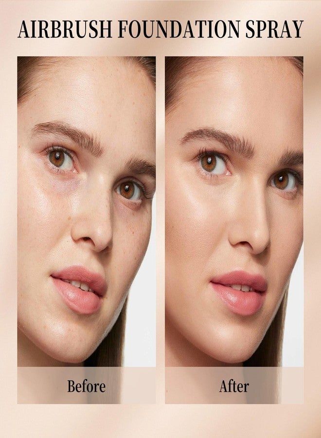 QIUFSSE Air Brush Makeup Foundation,Silk Flawless Airbrush Makeup,Buildable Coverage Foundation for Older Women,Teenagers,Middle-aged,Moisturizing Ingredients for Smooth Radiant Skin (02 Beige) - Image 2